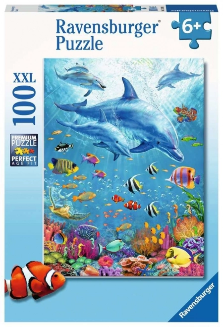 Puzzle Medzi Delfínmi XXL 100 dielikov