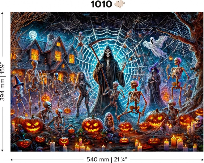 Drevené puzzle Halloweenský pán smrti