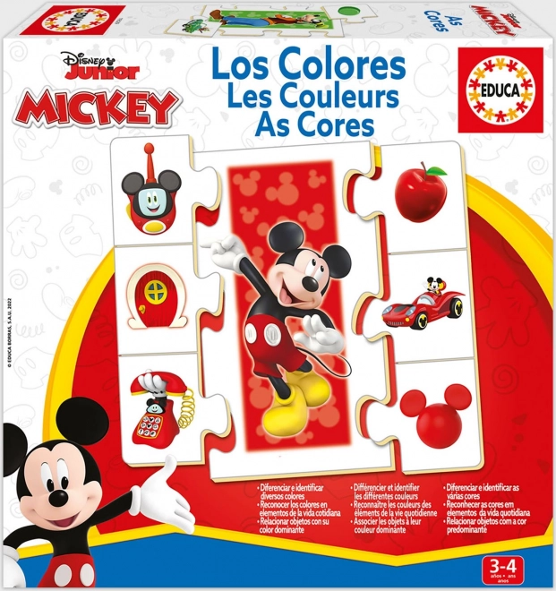 Puzzle Mickey a priatelia: Učíme sa farby 6x7 dielikov