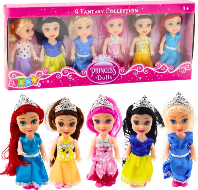 Súprava Mini Bábik Princezien Rozprávkové Šaty