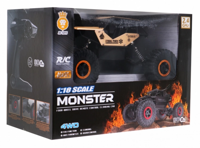 Zlaté diaľkovo ovládané auto Crawler Monster pre deti 6+