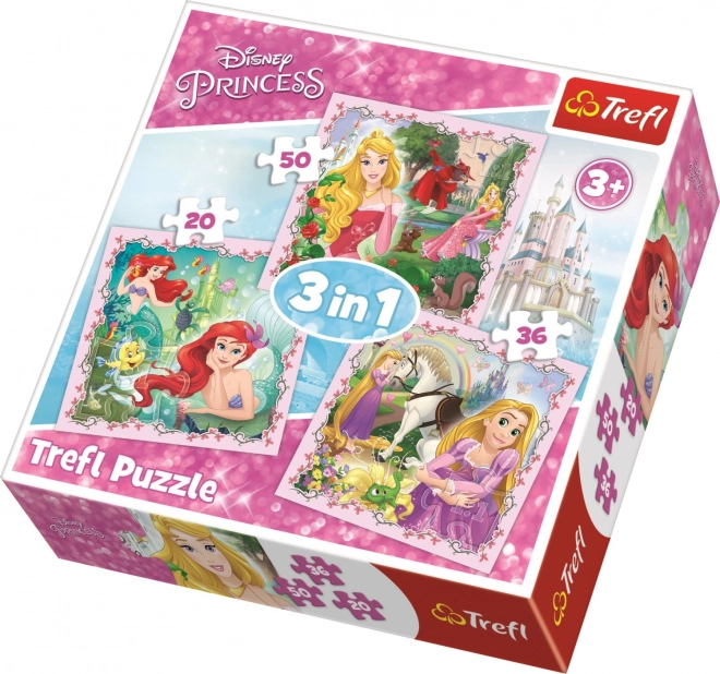 Puzzle Disney Princezné s Priateľmi 3v1