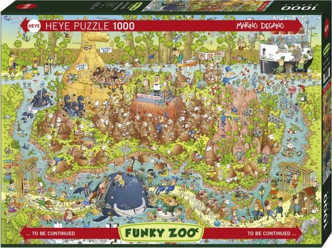 Puzzle Šialená zoo - Austrálska expozícia 1000 dielikov