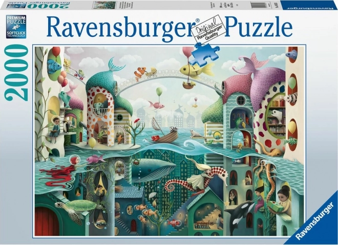 Ravensburger - Puzzle 2D 2000 dielikov: Keby ryby vedeli hovoriť