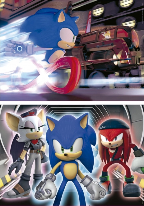 Svietiace puzzle Sonic Prime 2x100 dielikov
