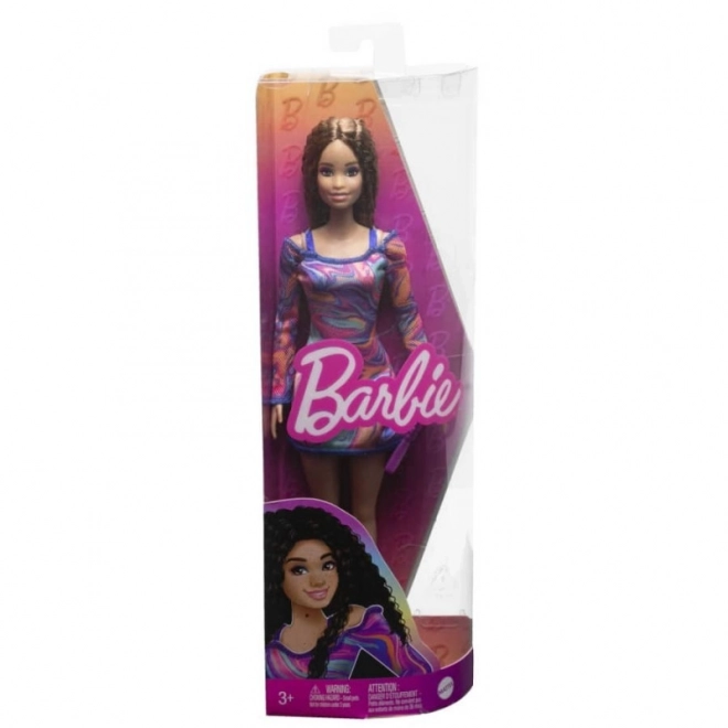 Barbie Modelka - Dúhové Marble Šaty