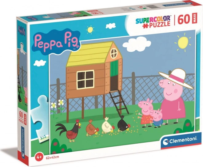 Clementoni Puzzle Prasátko Peppa Maxi 60 Dielikov