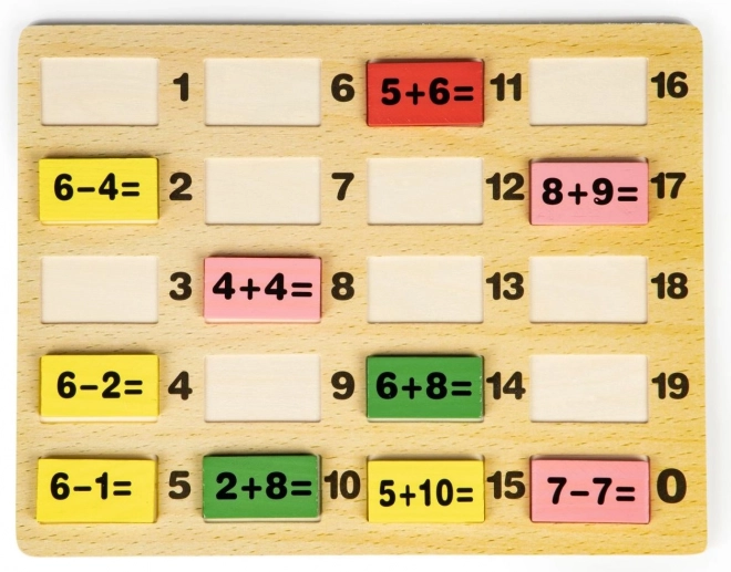 Vzdelávacie matematické bloky s tabuľou a dominom