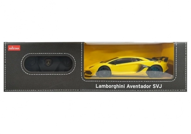 Pretekárske autíčko na diaľkové ovládanie Lamborghini Aventador žlté 1:24