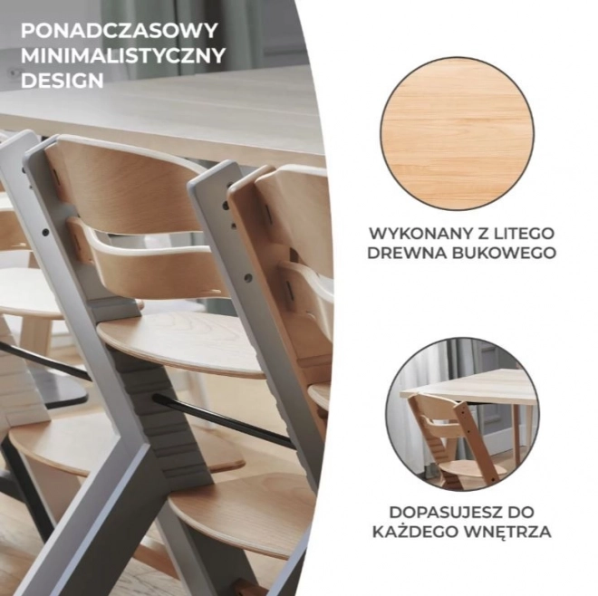 Detská vysoká stolička Enock sivá