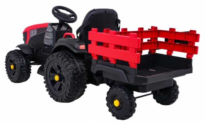 Titánový traktor s prívesom Červený