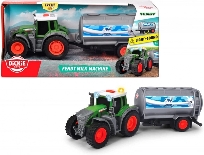 Dickie: Farm - Traktor s prívěsem na mléko, 26 cm