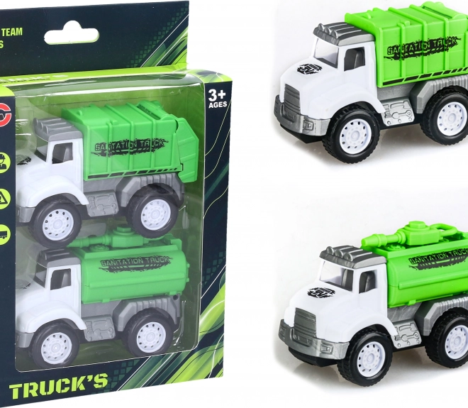 Upratovacie autíčka na zotrvačník – sada 2 ks (10 cm)
