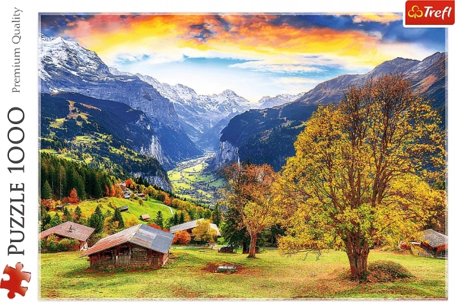 Puzzle Malebná alpská dedina 1000 dielikov