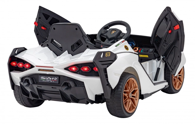 Lamborghini SIAN detské auto na batériu s ovládačom – Biele