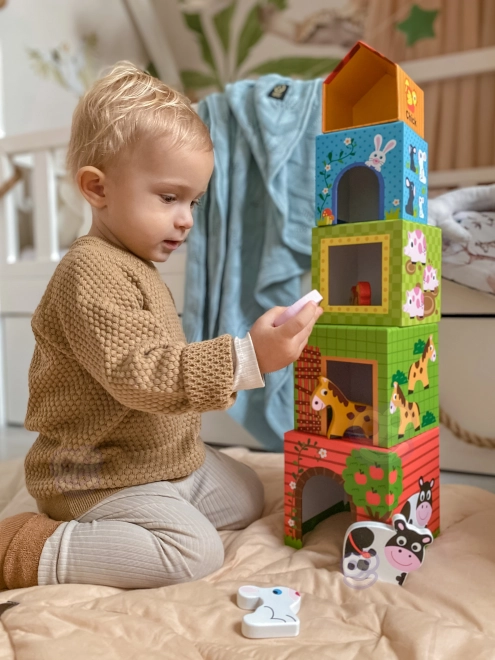 Woopie zelená farma stavebnica s figúrkami