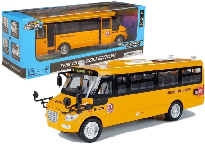 Kovový Školský Autobus s Natahovacím Motorom