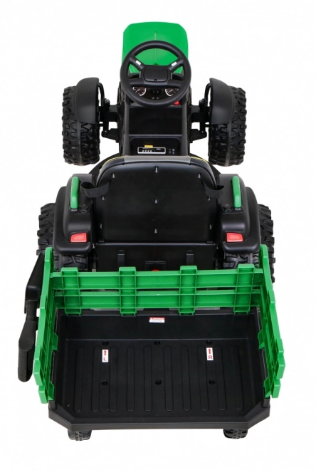 Titanový traktor s prívesom zelený