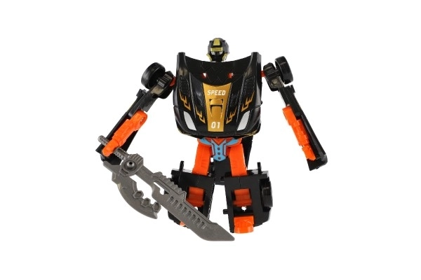 Transformer autočerný robot plast 14 cm