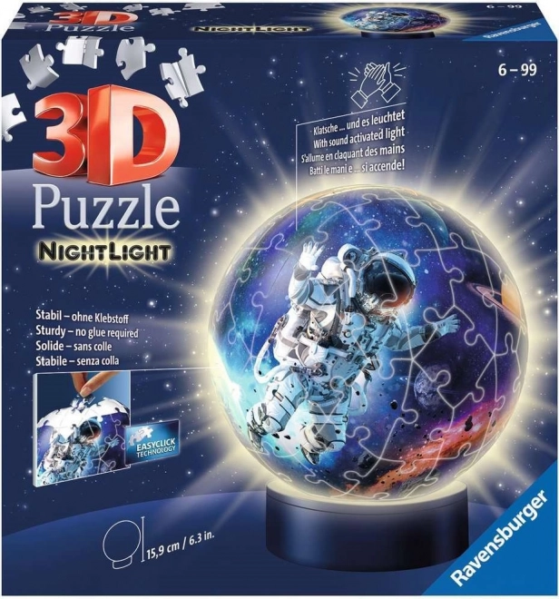 Ravensburger 3D Svietiaca Puzzle Guľa Astronaut