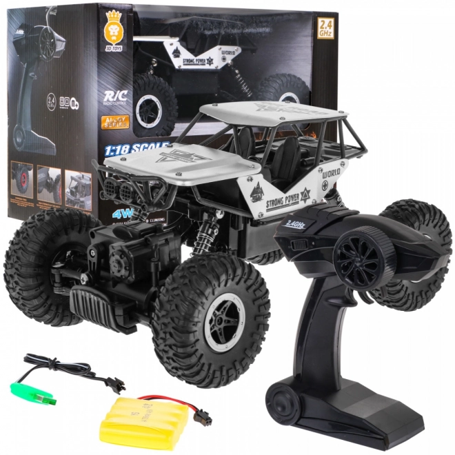 Zábavná RC auto Crawler Monster strieborné 6+