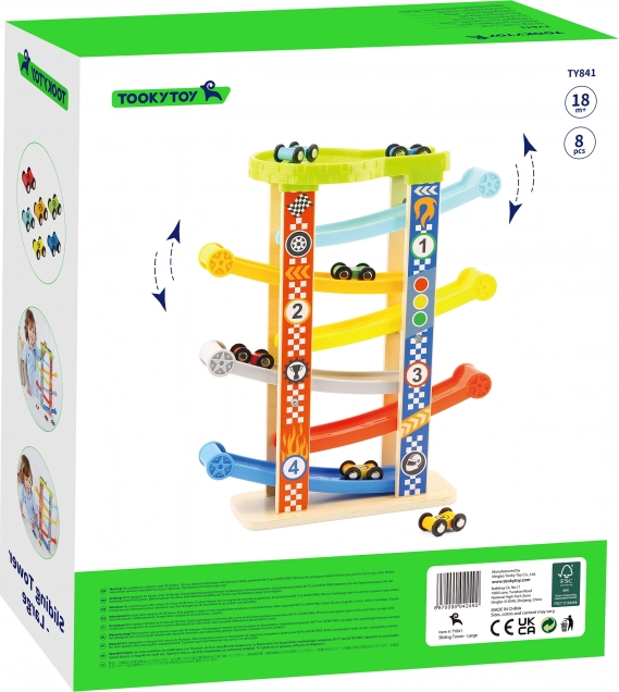 Tooky Toy Farebná šmýkačka pre autá