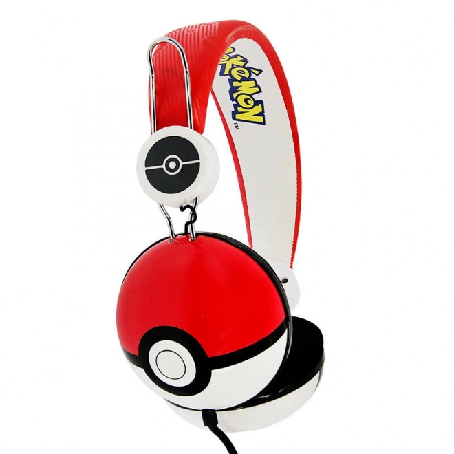 Drôtové detské slúchadlá OTL Pokemon Pokeball červené