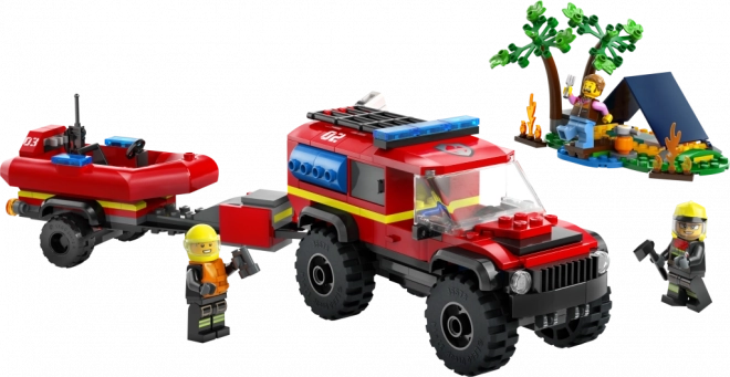 Lego City Hasičský Voz 4x4 A Záchranný Čln