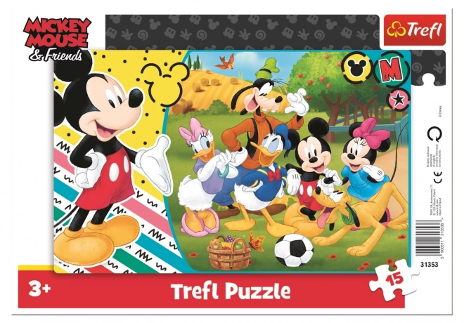 Trefl puzzle Mickey Mouse na vidieku 15 dielikov