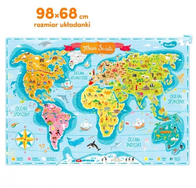 Czuczu: Puzzle Mapa Sveta 300 ks