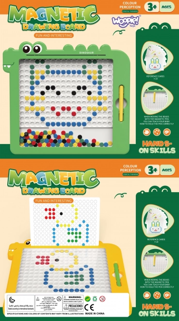Magnetická tabuľa pre deti Montessori MagPad dinosaurus