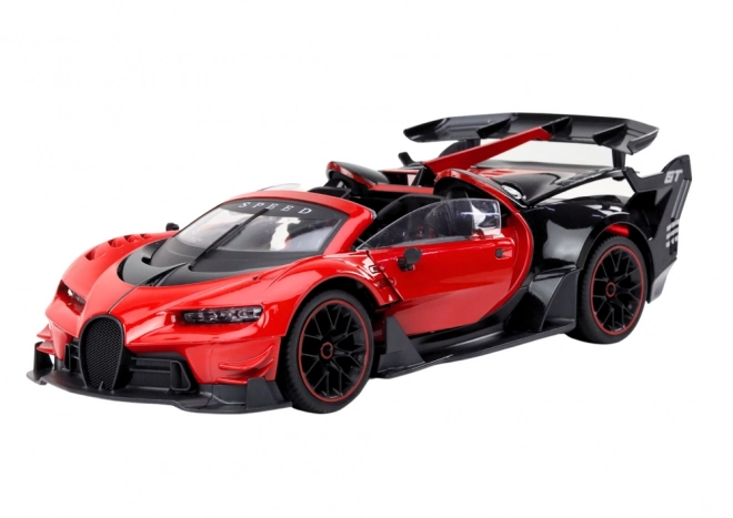 Červené RC športové auto so sklápacími dvermi 1:12