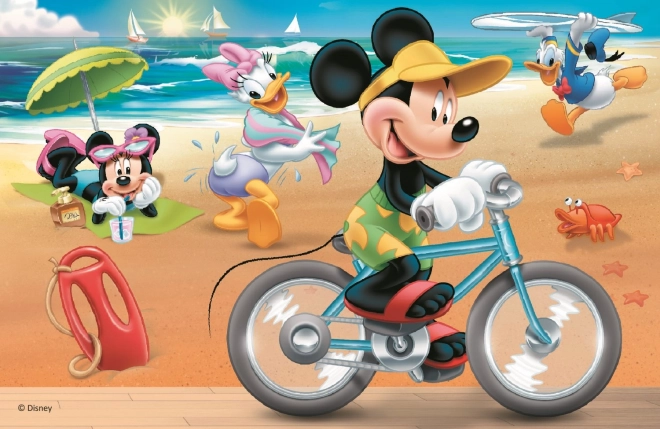 Puzzle Mickey Mouse: Na pláži 54 dielikov