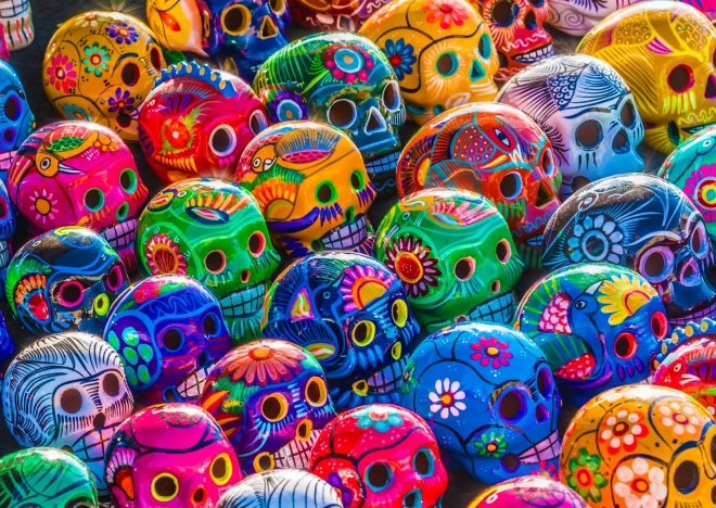 Enjoy puzzle Farebné lebky 1000 dielikov