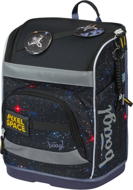 Školská aktovka Baagl Zippy Plus Pixel Space