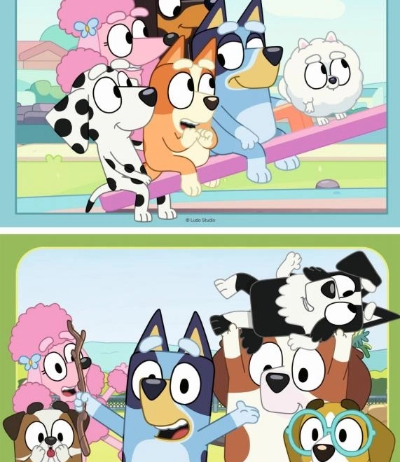 Bluey Ravensburger puzzle na ihrisku