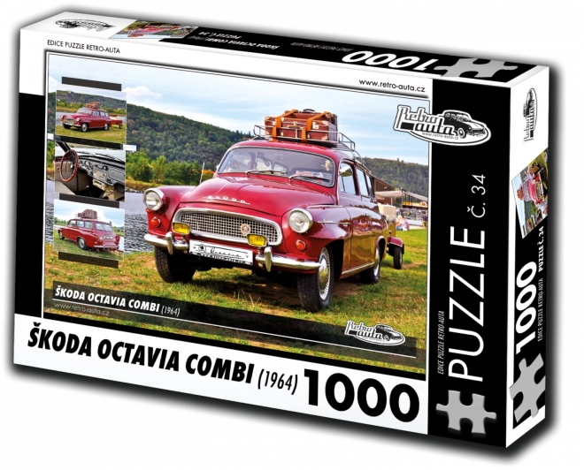 RETRO-AUTA puzzle Škoda Octavia Combi (1964) 1000 dielikov