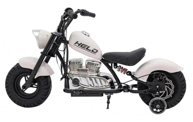 Motocykel Chopper Warrior Biela