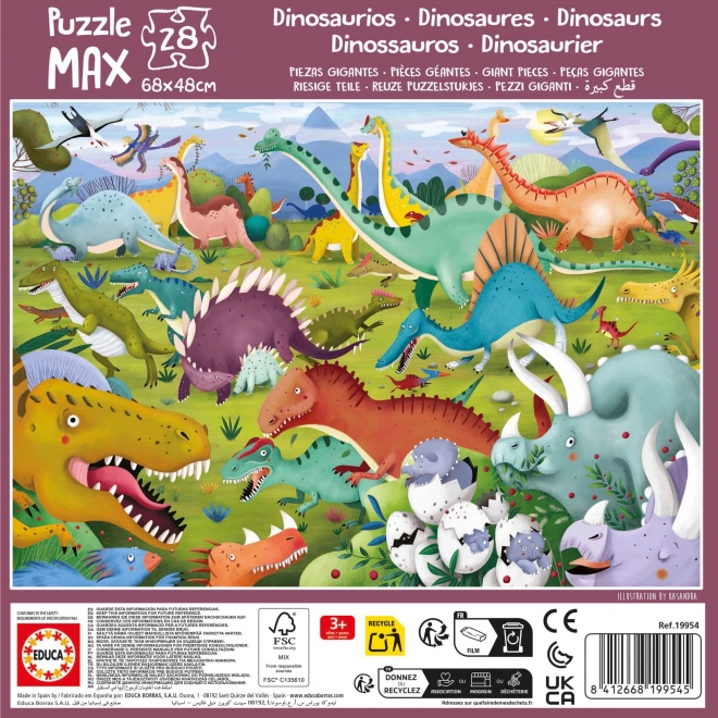 Educa Puzzle Dinosaury 28 dielikov