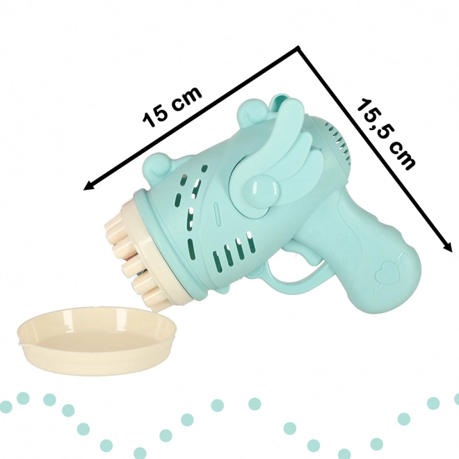 Pistolet na bubliny s krídlami modrý