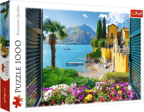 Puzzle 1000 dielikov – výhľad na jazero Como Trefl