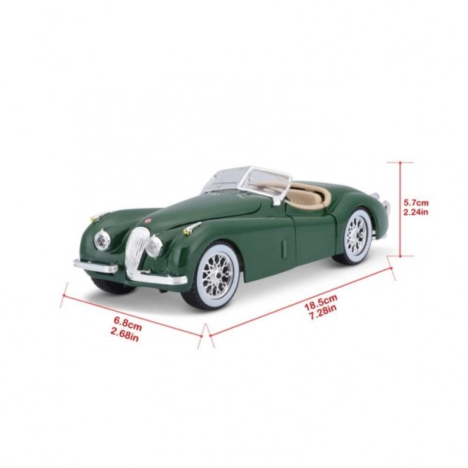 Bburago 1:24 Jaguar XK 120 Roadster (1951) zelený 18-22018