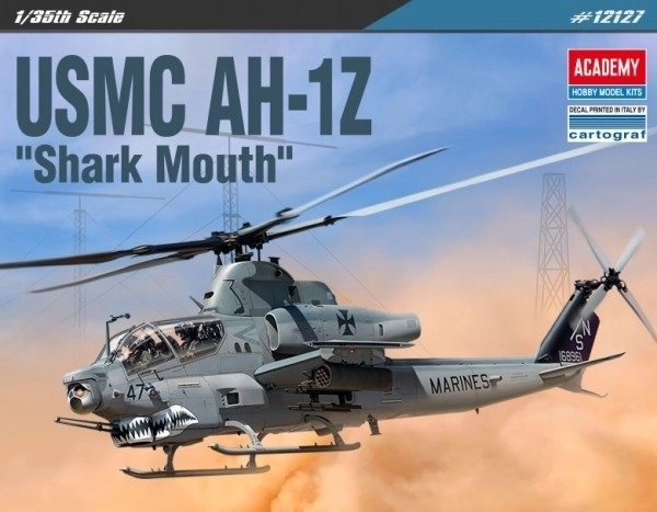 Plastikový model vrtuľníka USMC AH-1Z Shark Mouth