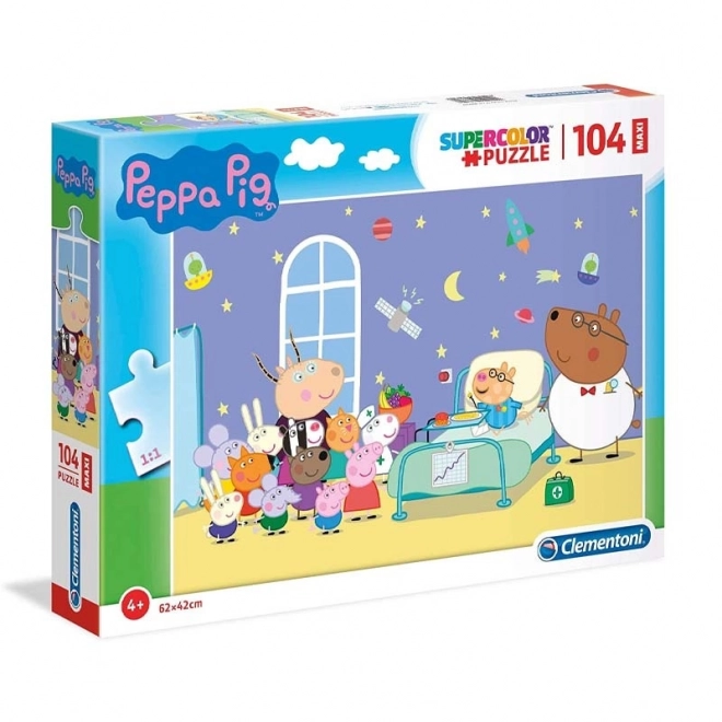 Puzzle Prasiatko Peppa MAXI 104 dielikov