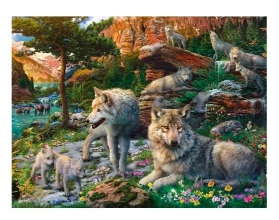 Ravensburger Puzzle Vlci Na Jari 1500 Dielikov