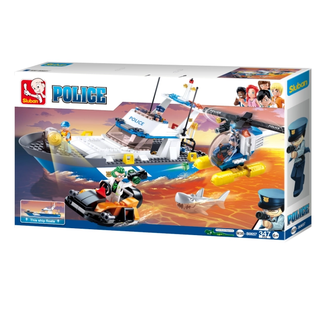 Kompletný hrací set s loďou a vrtuľníkom