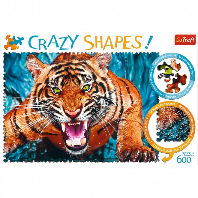 Crazy Shapes puzzle Útok tigra 600 dielikov