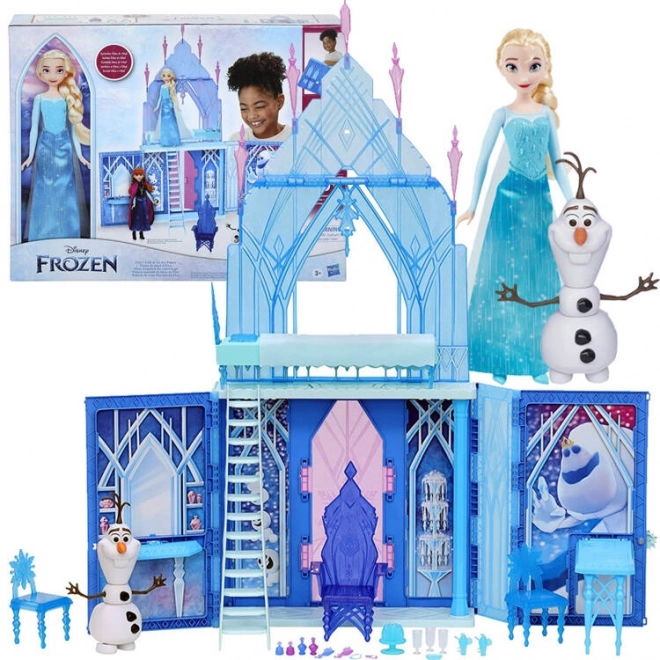 Krištáľový zimný palác Elsa Frozen