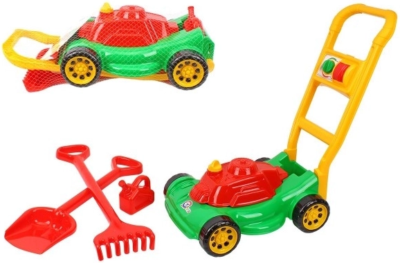 Plastová kosačka na trávu pre deti s doplnkami