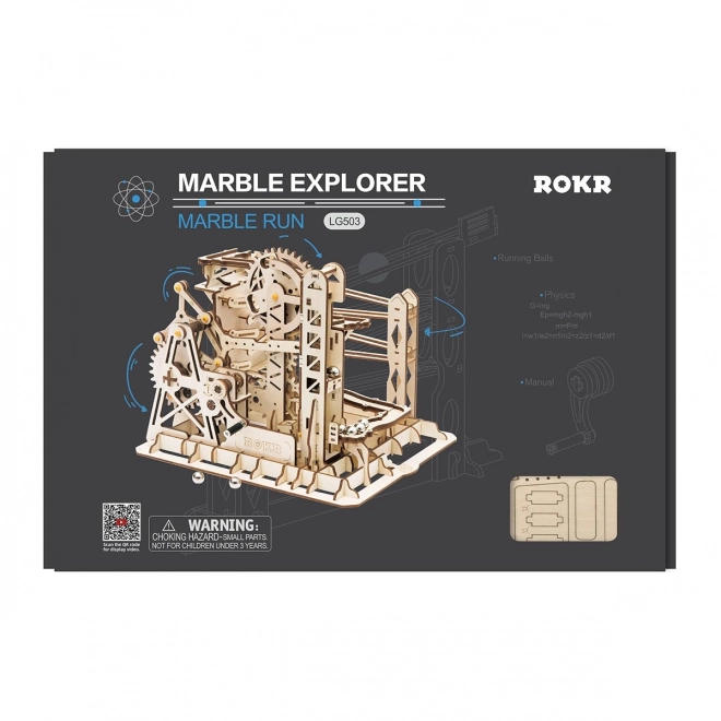 Robotime Rokr 3D drevené puzzle Kuličková dráha: Explorer